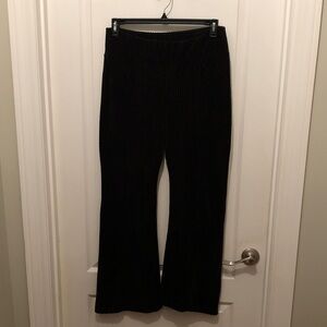 No Boundaries Black faux corduroy look Stretch Flare-leg Pants